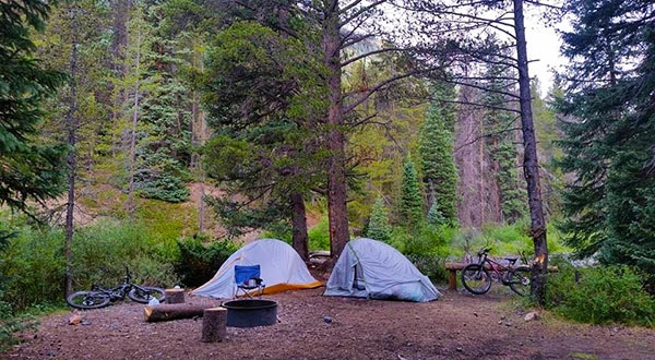 Camping Oh Be Joyful, Locuri de campare în Colorado