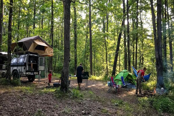 Ozark-Sf. Pădurile naționale Francis (zonele de recreere Haw Creek Falls și White Rock Mountain) - Arkansas Camping