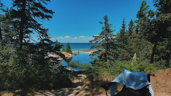 Camping în Wilderness State Park din Michigan