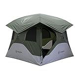 Cort Gazelle Tents™ T4 Hub, Configurare ușoară în 90 de secunde, impermeabil, rezistent la UV, podea detașabilă, multe opțiuni de depozitare, 4 persoane, verde alpin, 78' x 94' x 94', GT400GR