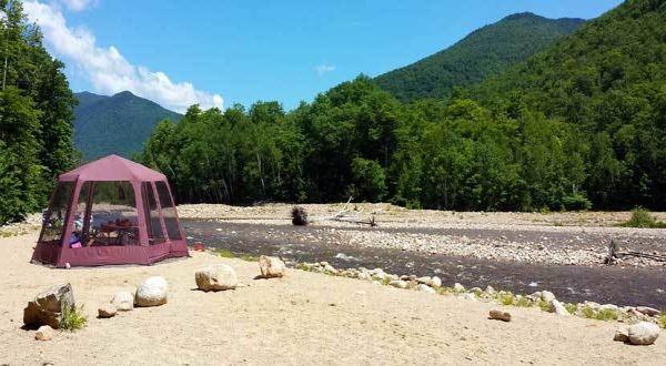 Parcul de stat Crawford Notch - Locație de camping Harts în New Hampshire