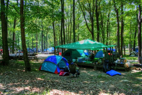 Parcul de stat Harriman - Camping Beaver Pond din New York